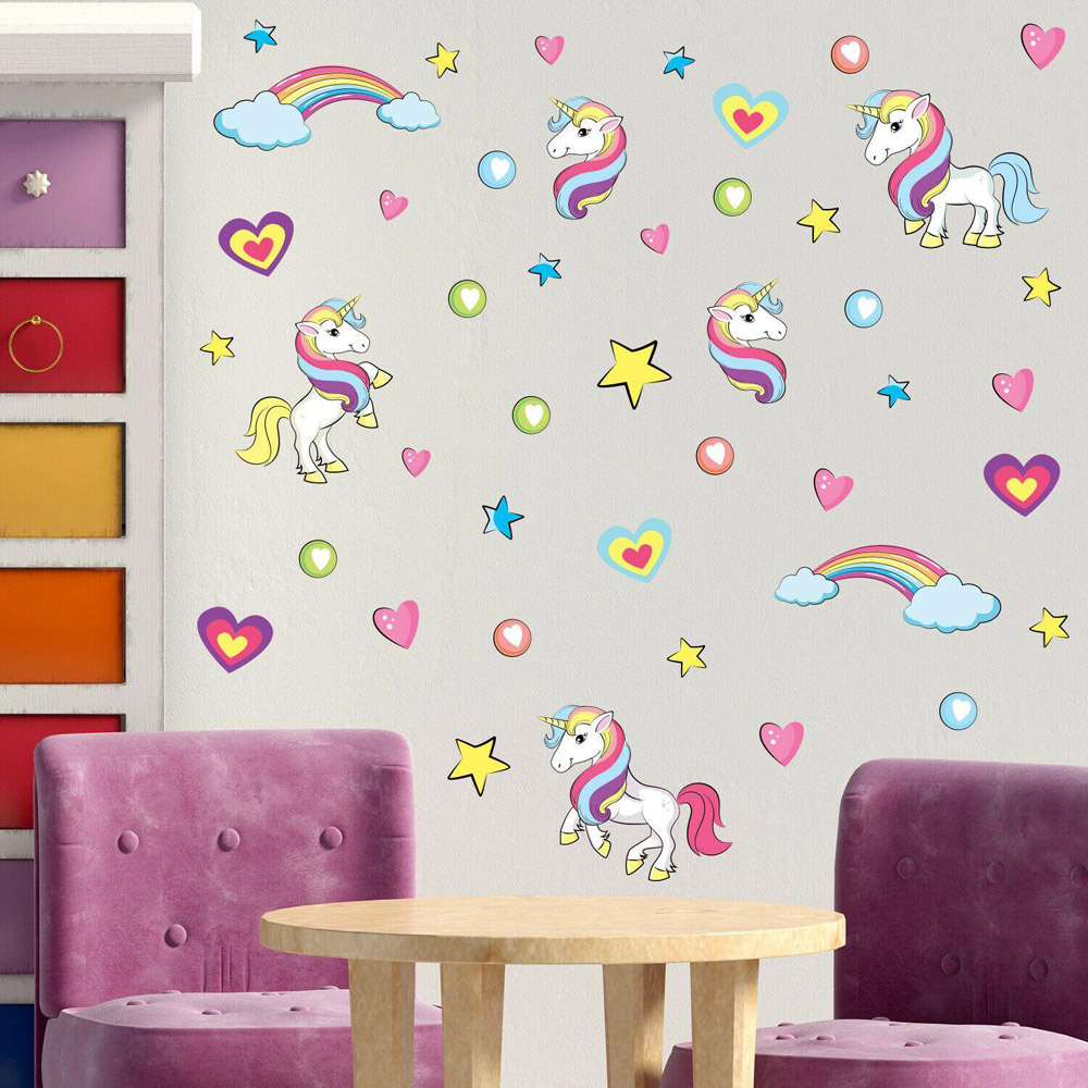 Walplus Unicorn Kids Bedroom Wall Stickers Image 1