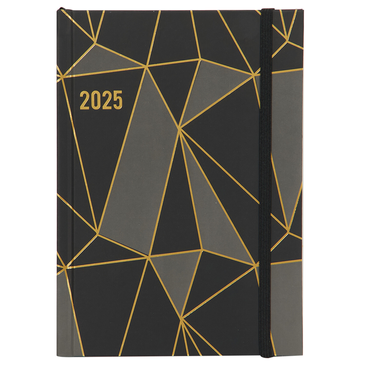 2025 Foiled Geometric Diary A5 - Mutlicolour Image 1