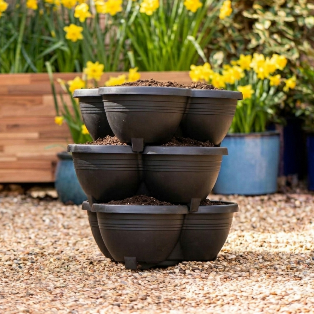 Garden Gear 3 Layer Stacking Planter 17cm 3 Pack Image 2