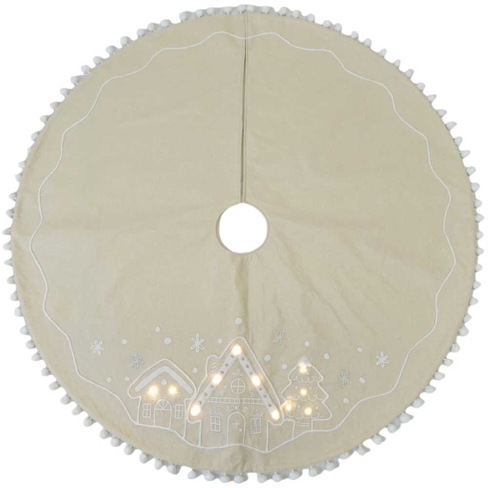 House Scene LED Tree Skirt - Neutral Image 2