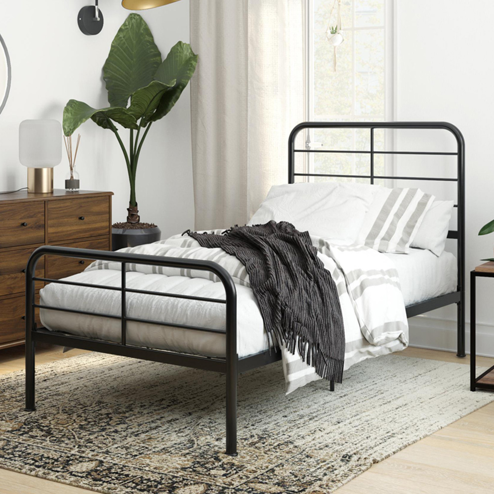 Dorel Millie Single Black Metal Bed Image 1