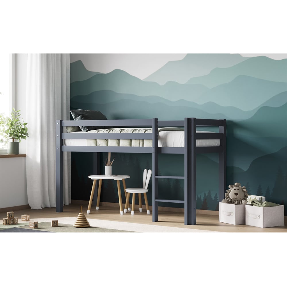 Flair Elara Grey Shorty Wooden Mid Sleeper Image 4