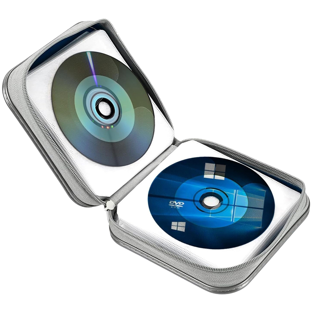 ATEK 40 Disc Blue Portable Zipped CD and DVD Storage Case Image 1