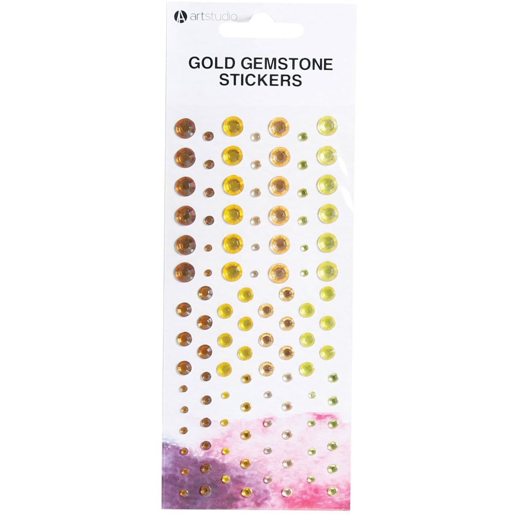 Art Studio Gemstone Stickers - Gold Image