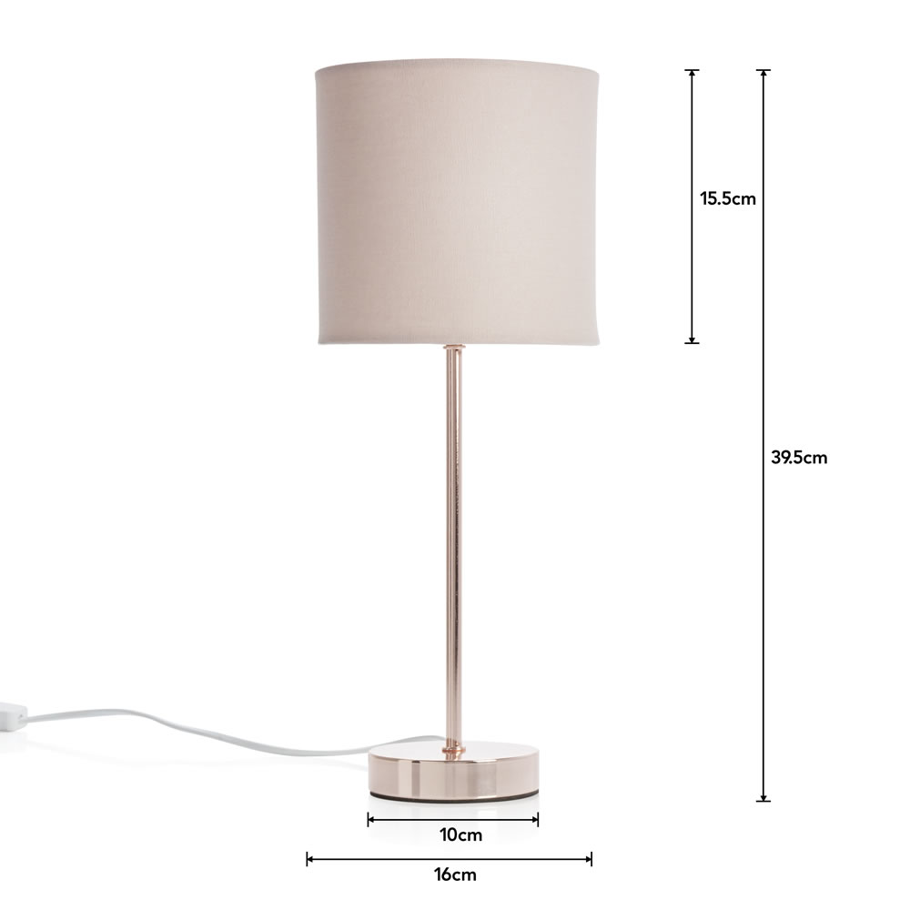 Wilko Milan Blush Table Lamp Image 5