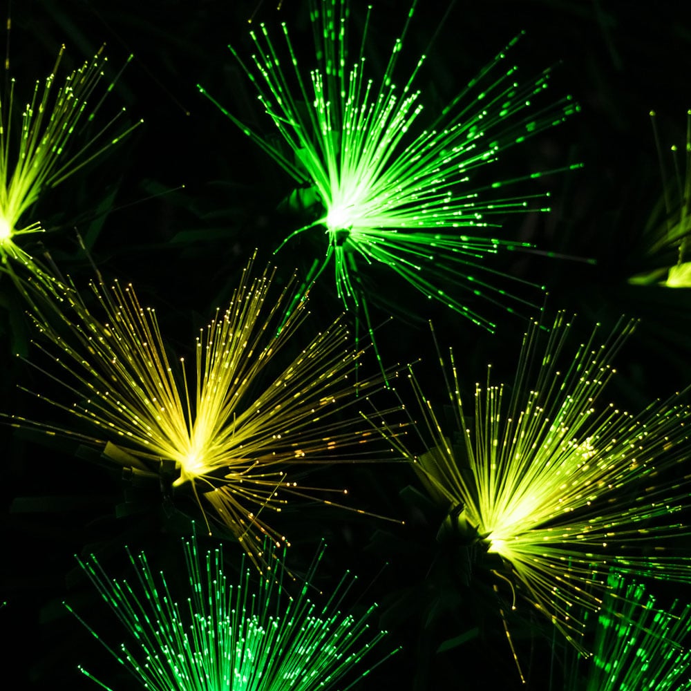 The Christmas Centre 280 Multicolour LED Green Fibre Optic Artificial Xmas Tree with Remote 7ft Image 8