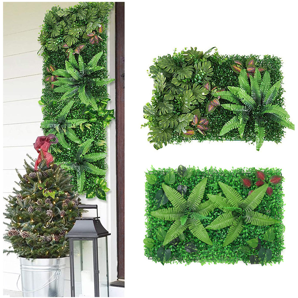 Living and Home Green Artificial Assorted Foliage Hedge Wall Panel 60 x 40cm Image 7