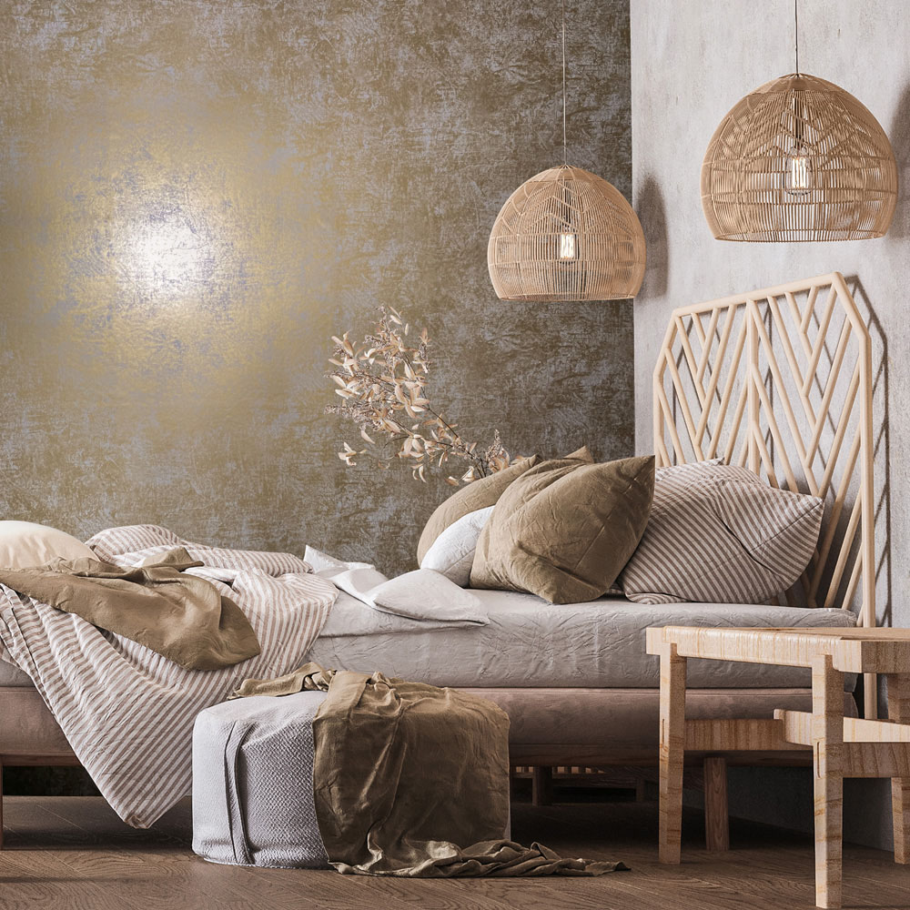 Galerie Industrial Effects Metallic Gold and Grey Wallpaper Image 5