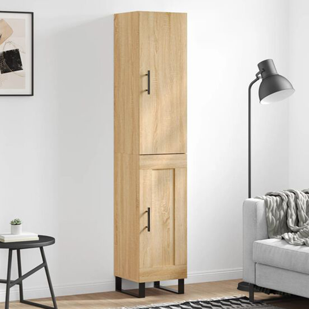 vidaXL 2 Door Sonoma Oak Highboard Image 1