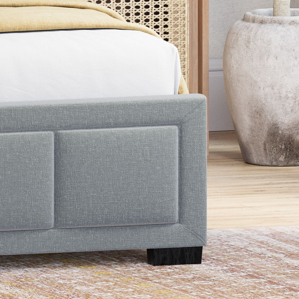 Vida Designs Vanita King Size Light Grey Bed Frame Image 3