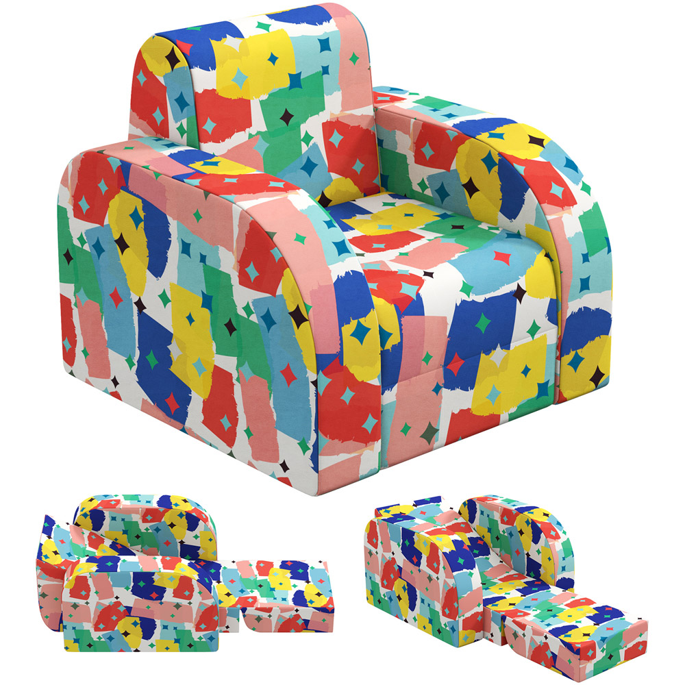AIYAPLAY Multicolour Kids Foldable Armchair Image 2