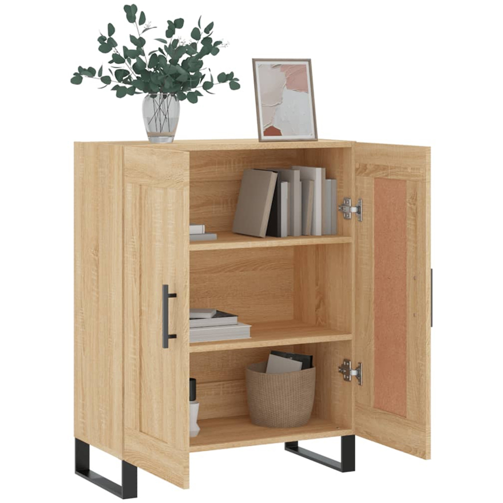 vidaXL 2 Door Sonoma Oak Sideboard Image 4
