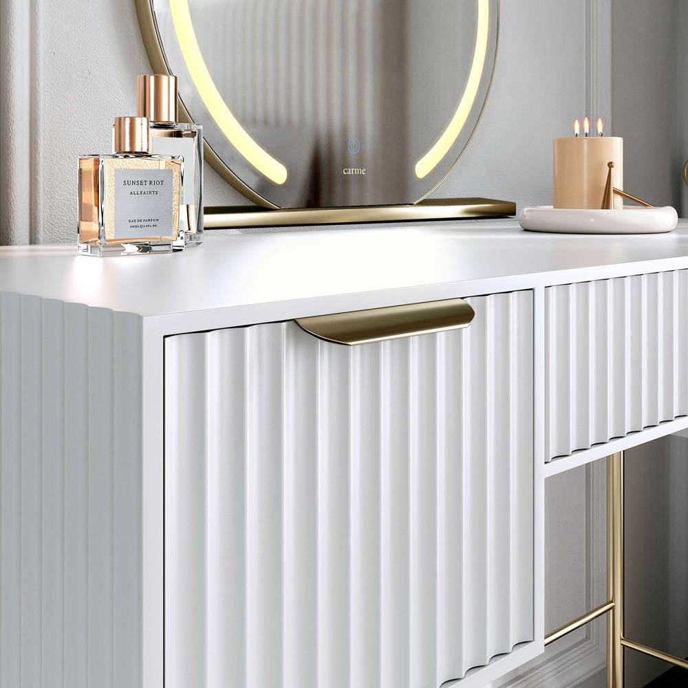 CARME Home Lara White Dressing Table Image 3