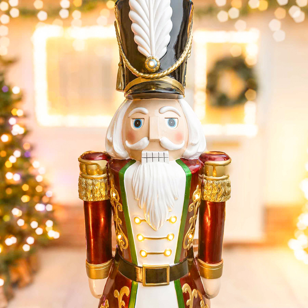 The Christmas Centre Red White and Blue LED Lights Traditional Nutcracker Soldier 5.5ft Image 3