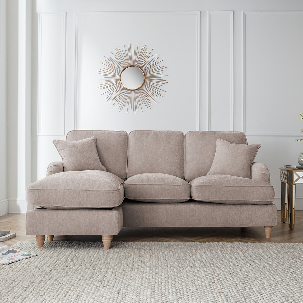 The Vienna 3 Seater Putty Left Hand Chaise Sofa Image 4