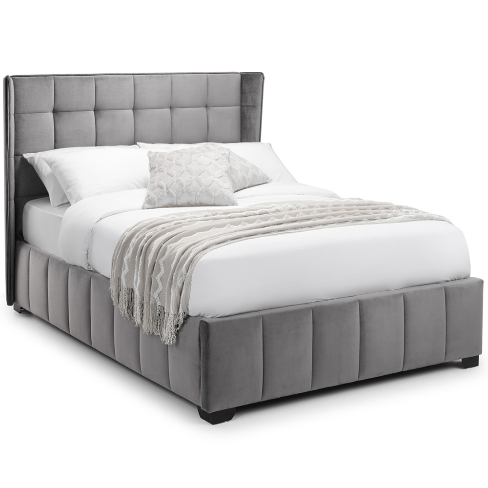 Julian Bowen Gatsby Double Light Grey Bed Image 4