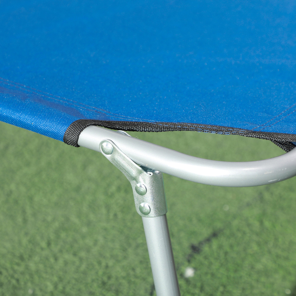 Outsunny Set of 2 Blue Adjustable Folding Sun Lounger Image 3