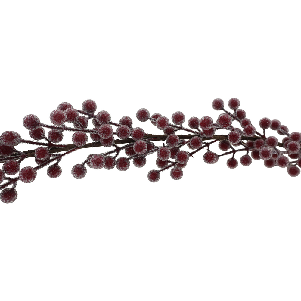 Iced Berry Garland Burgundy Image 2