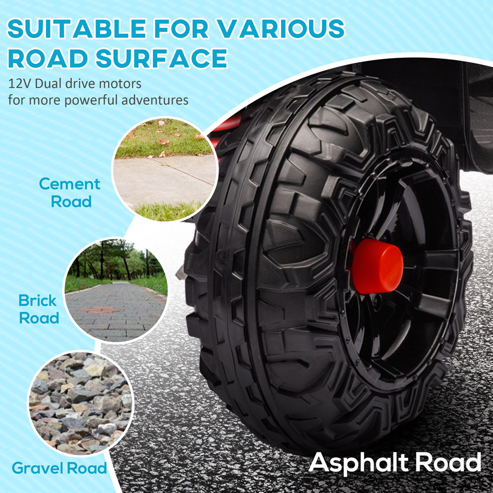 Tommy Toys Red Kids Electric Quad Bike with 4 Wheels Spring Suspension 12V Image 6