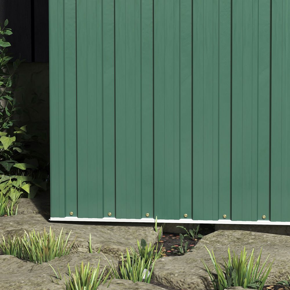 Outsunny 5 x 3ft Green Sloped Roof Garden Shed Image 3
