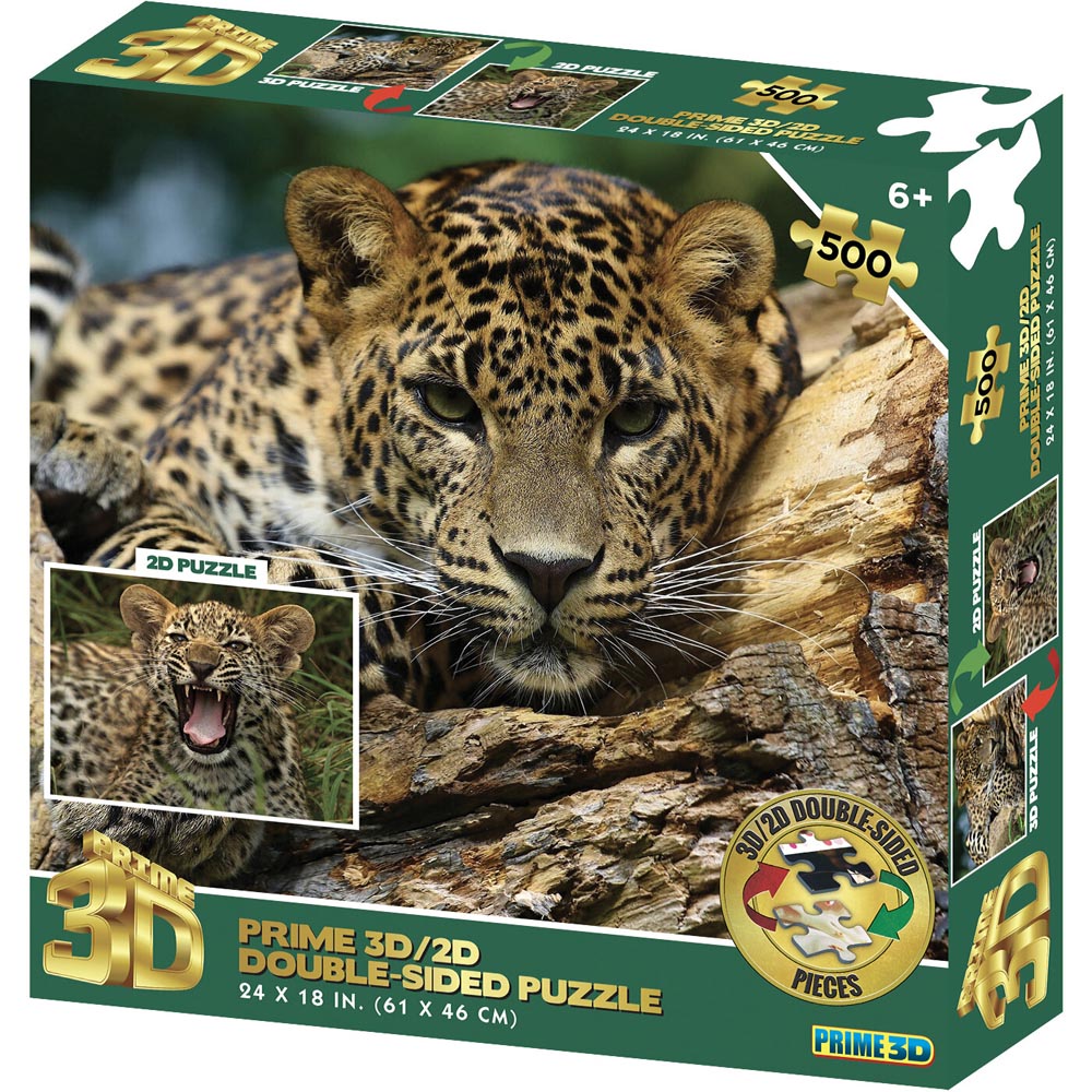 Jaguar 3D and 2D Double Sided Puzzle Image 1