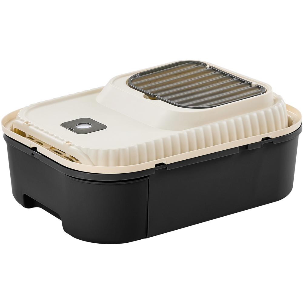 H&O Direct Large Black Foldable Cat Litter Box with UV Light Image 5