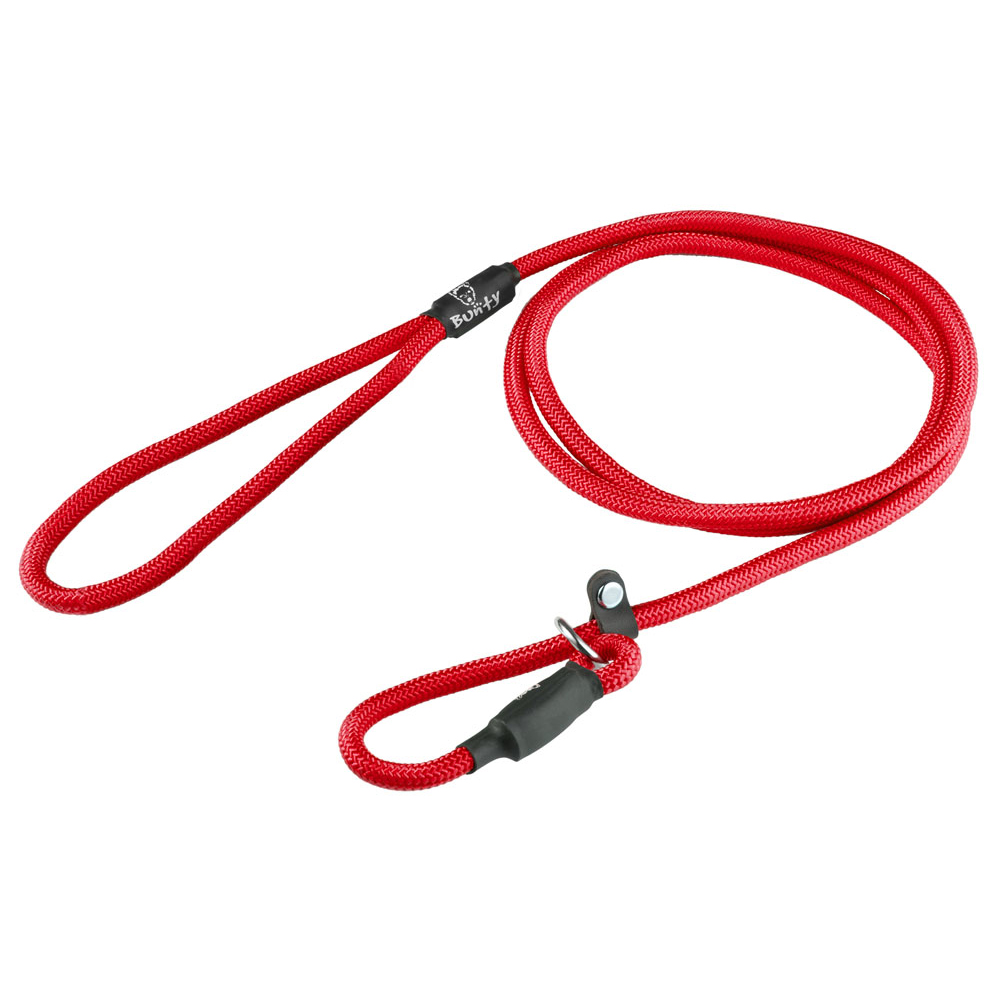 Bunty Small 6mm Red Rope Slip-On Lead For Dogs Image 1