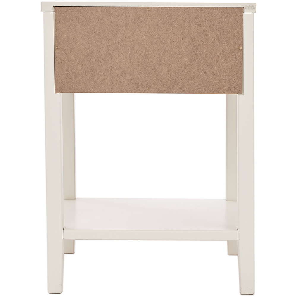 Monti Single Drawer White Bedside Table Image 4