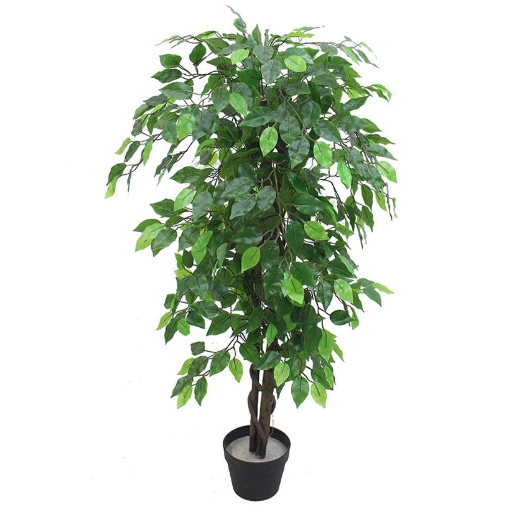 Leaf Ficus Artificial Tree Pot 4ft Image 1