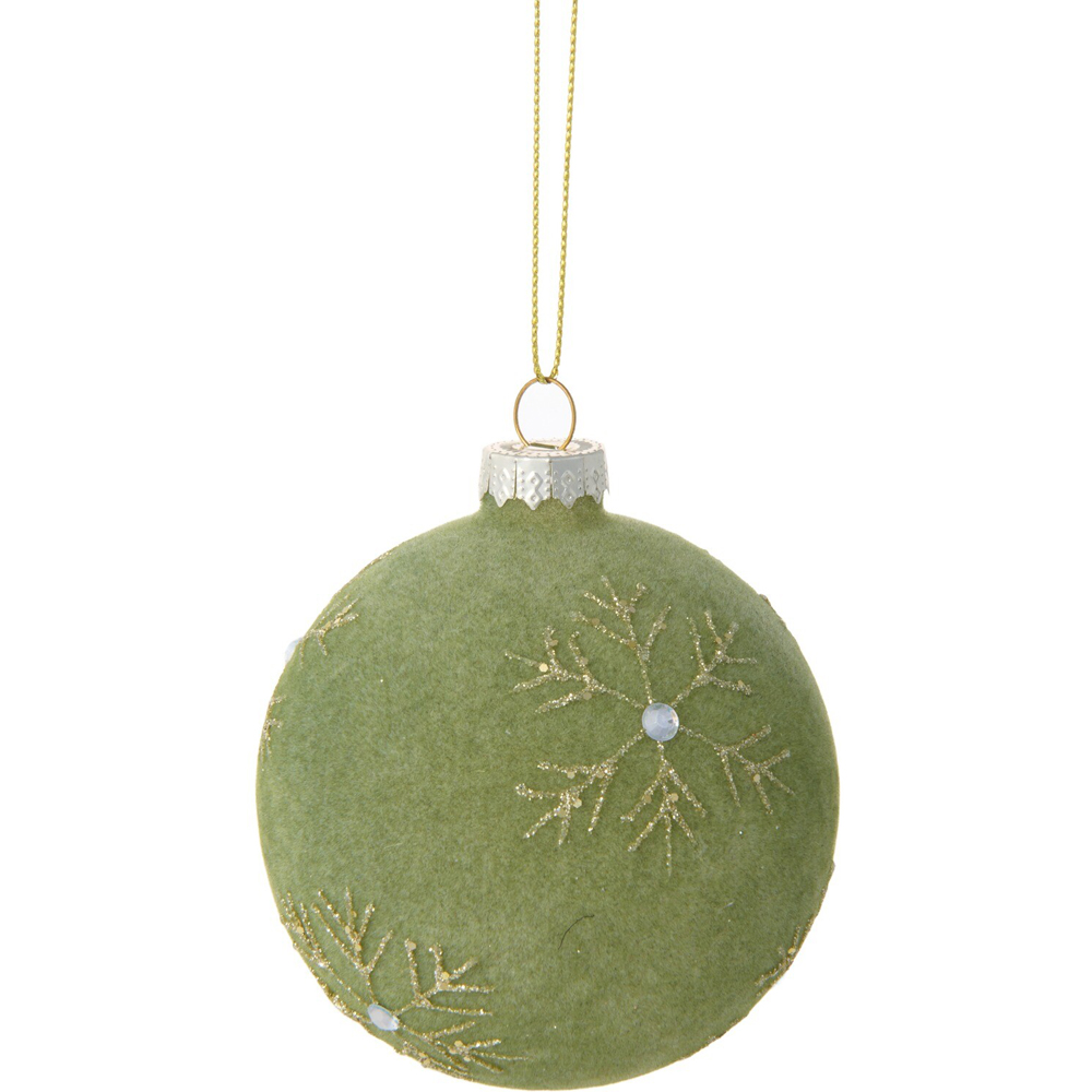 Flocked Patterned Bauble Image 5