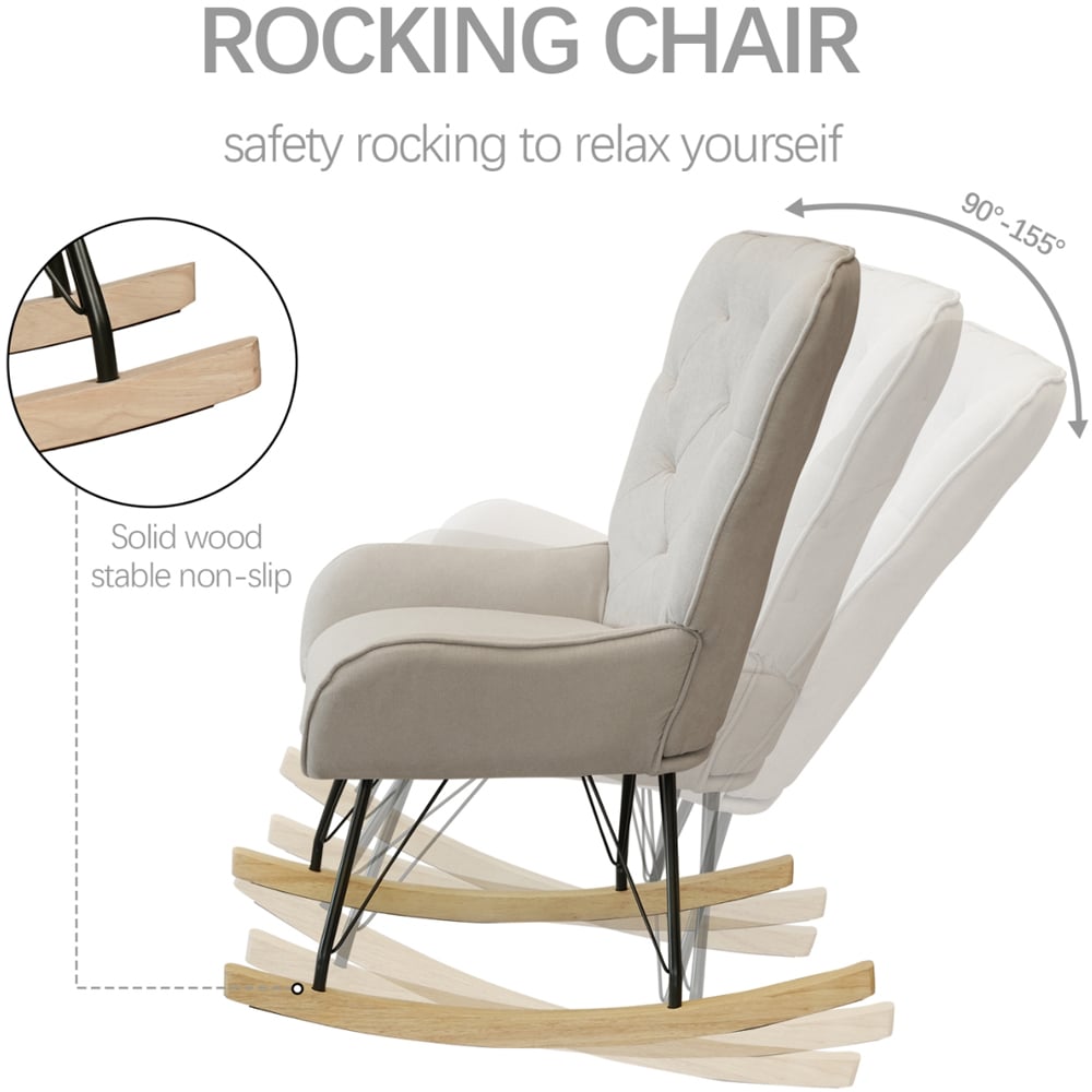 Alivio Velvet Rocking Chair Image 4