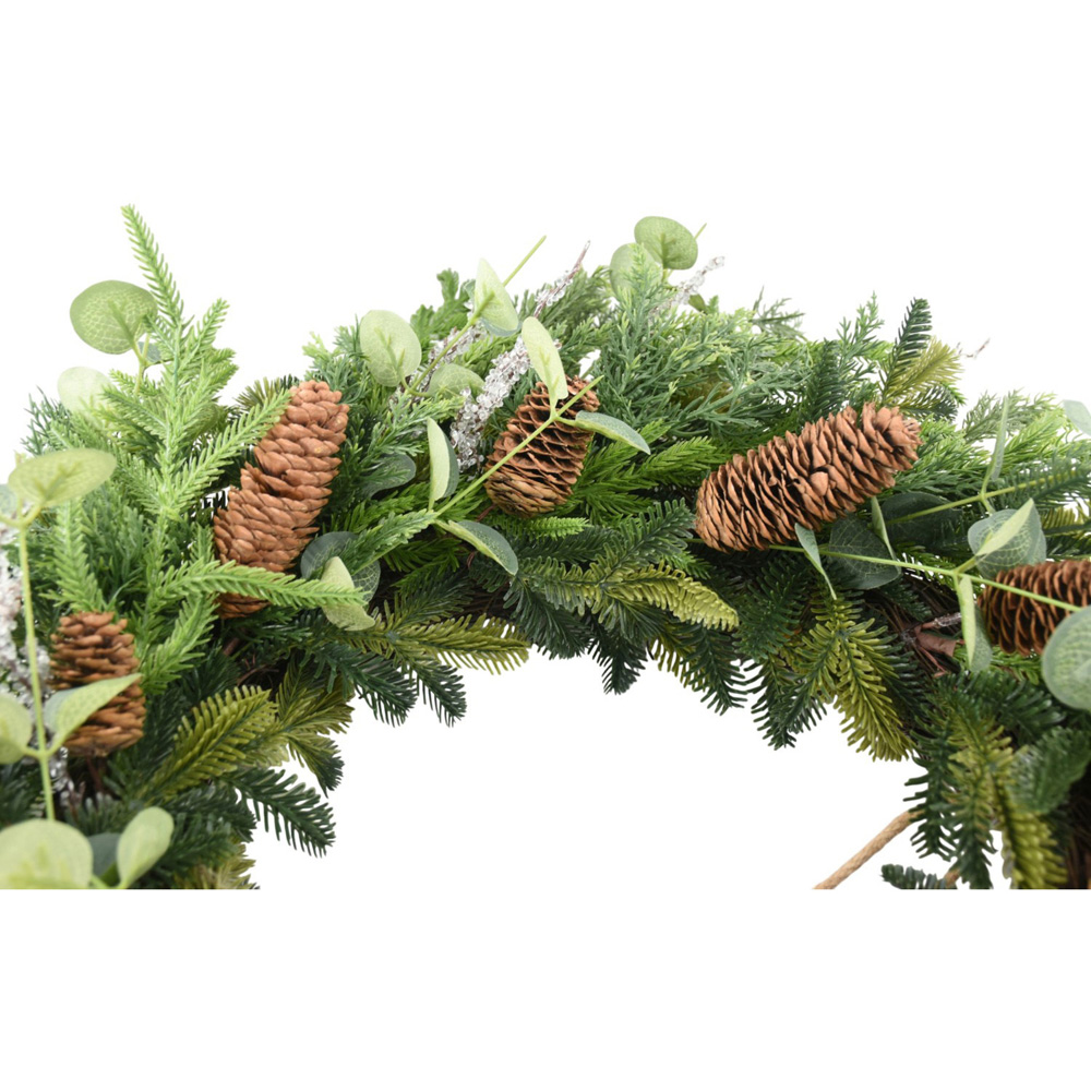 Vintage Bells and Pinecone Wreath Green Image 6