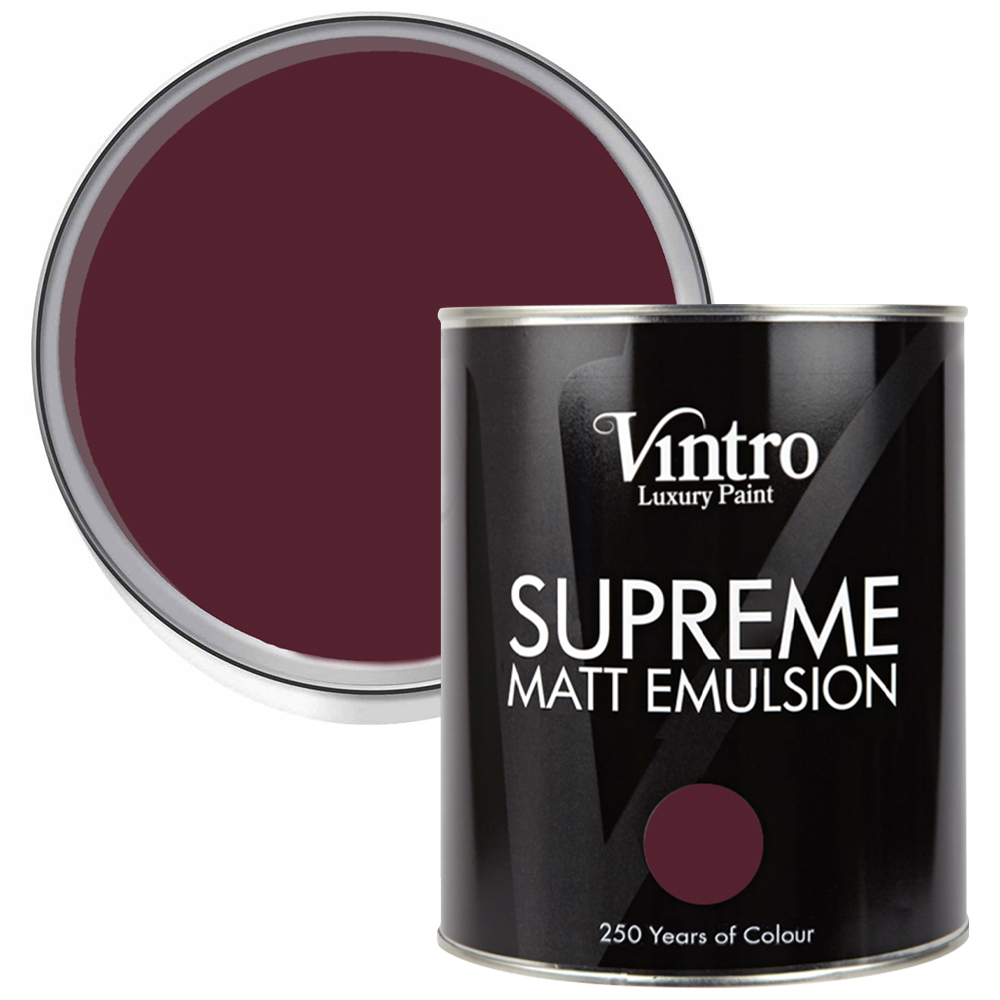 Vintro Paint Sweet Damson Matt Emulsion Interior Paint 1L Image 1