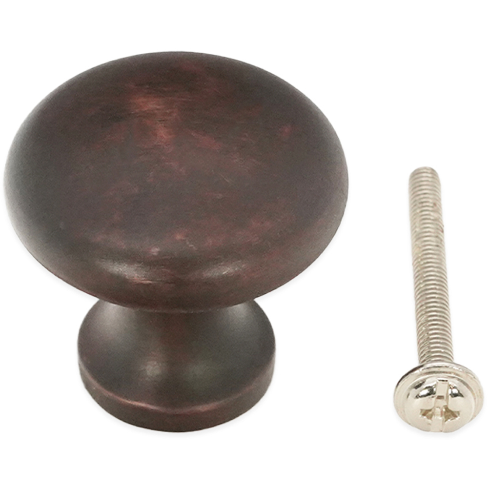Spira Brass Mushroom Aged Bronze Small 25mm Cupboard Knob Image 4