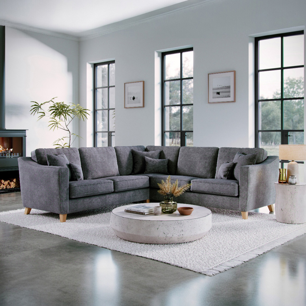 Marlon 4 Seater City Steel Corner Sofa Image 6