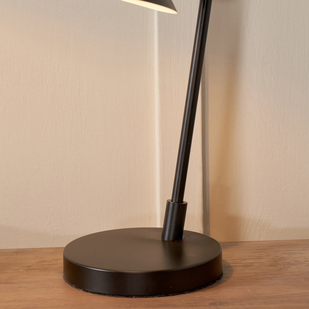 Pacific Lifestyle Toulon Matt Black Metal Retro Task Table Lamp Image 4