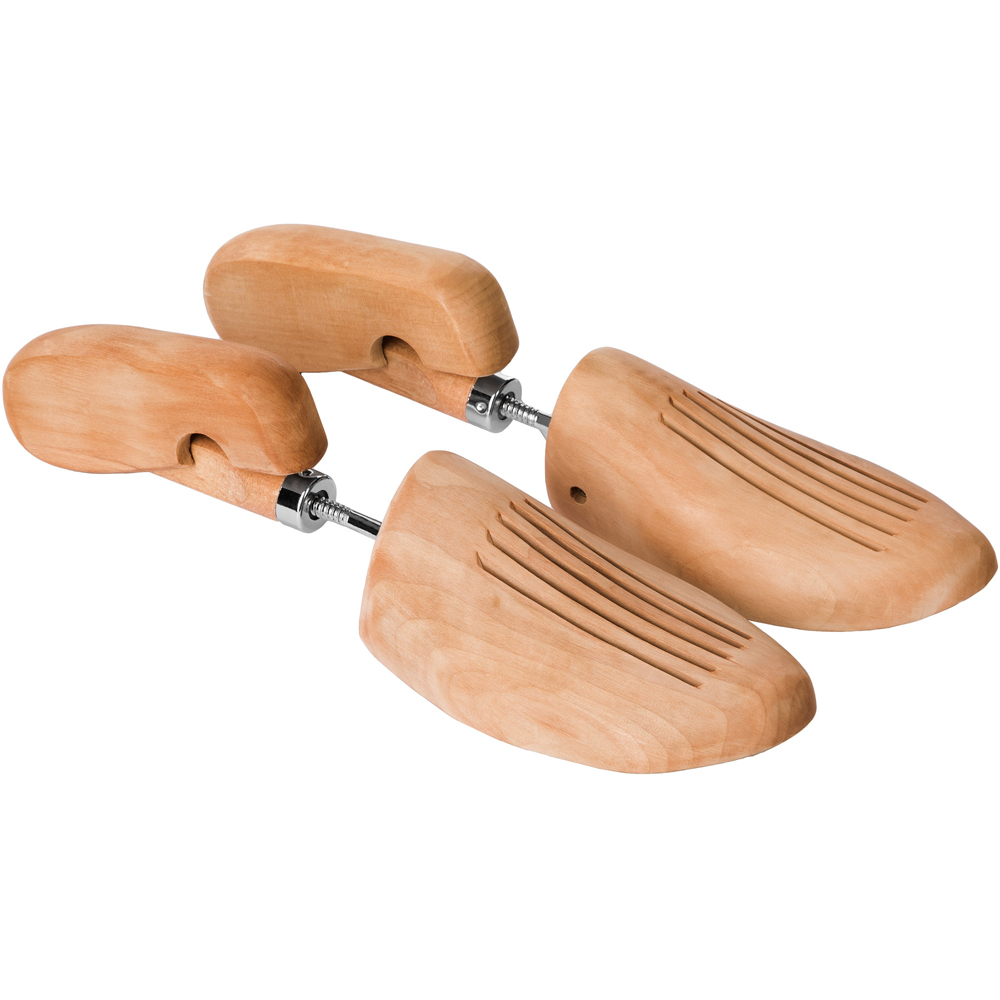 tectake Lotus Wood Shoe Stretcher Pair EU Size 44-45 3 Pack Image 2