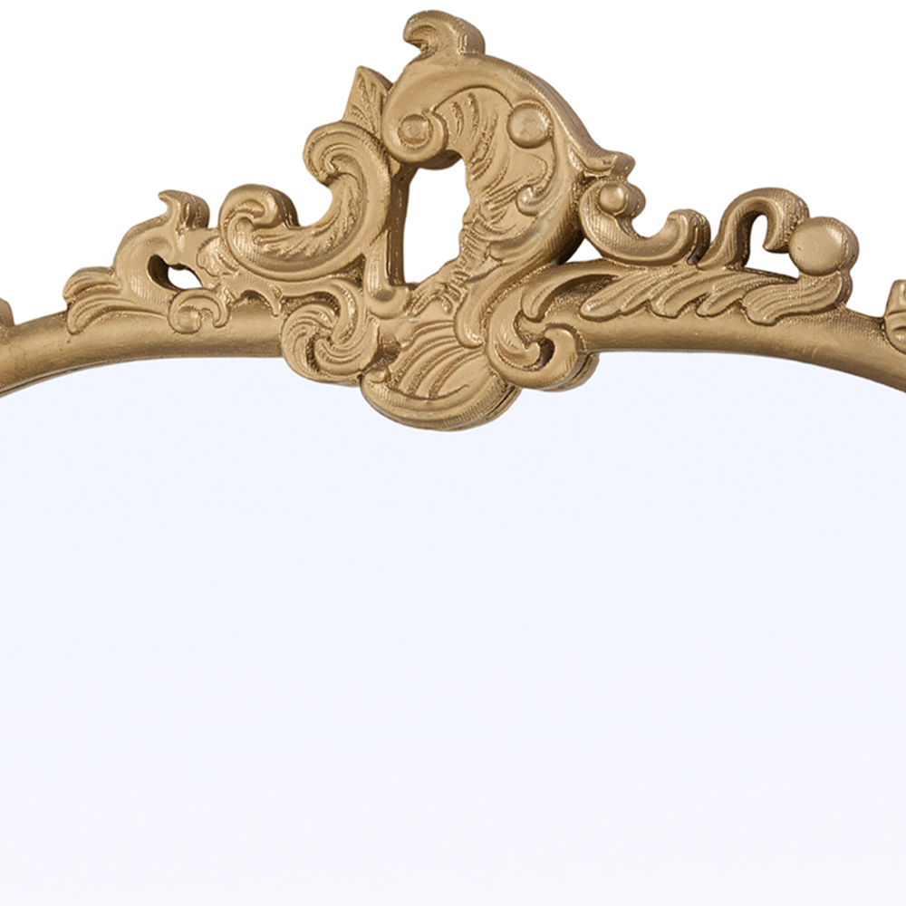 Living and Home Gold Arched Vintage Wall Mirror 96 x 66cm Image 4