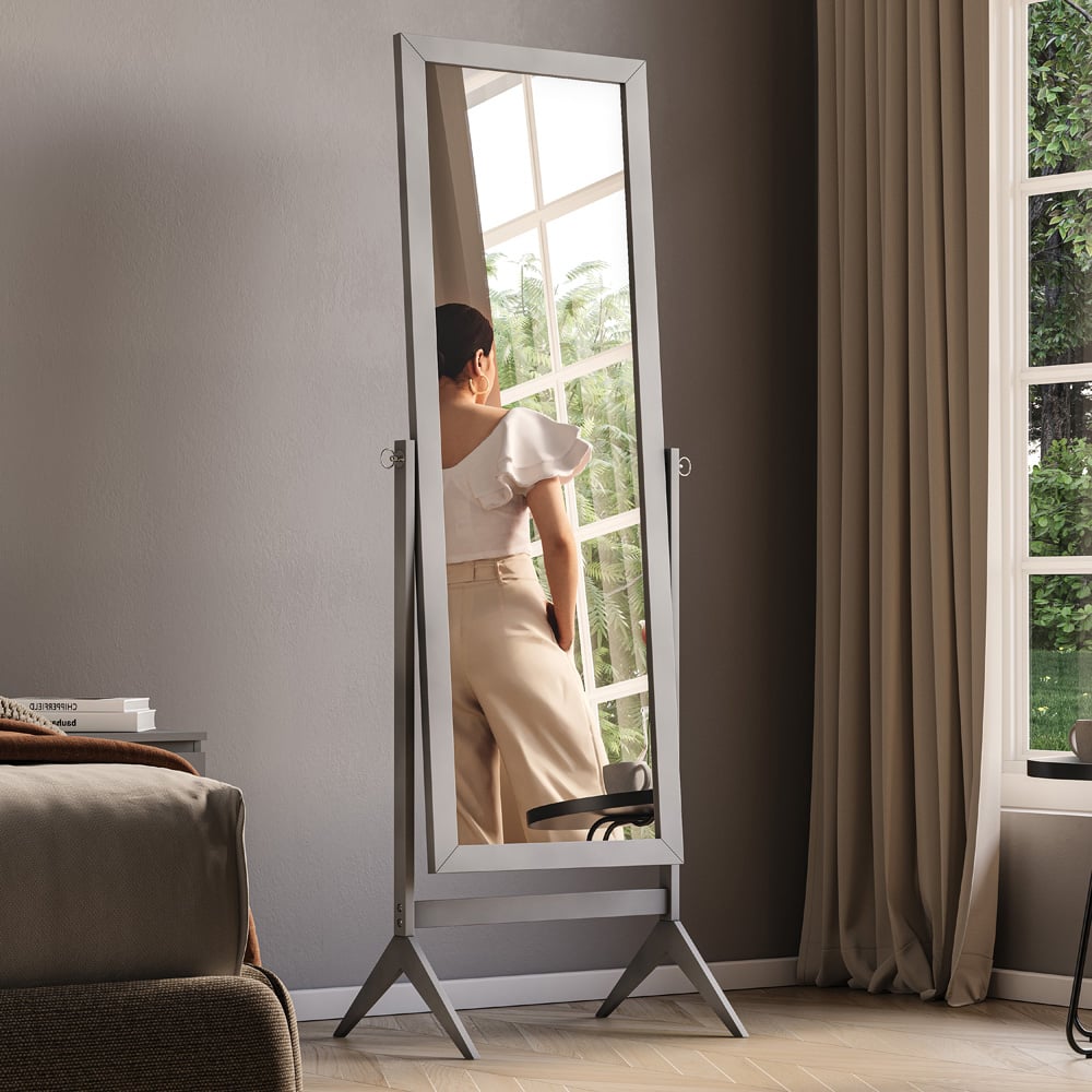 Vida Designs Nishano Grey Rectangle Cheval Mirror Image 2