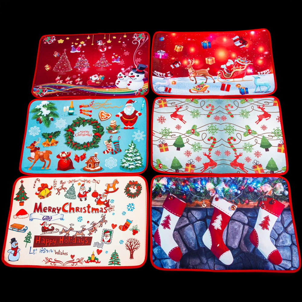 Single Shatchi Christmas Theme Anti-Slip Doormat in Assorted styles Image 2