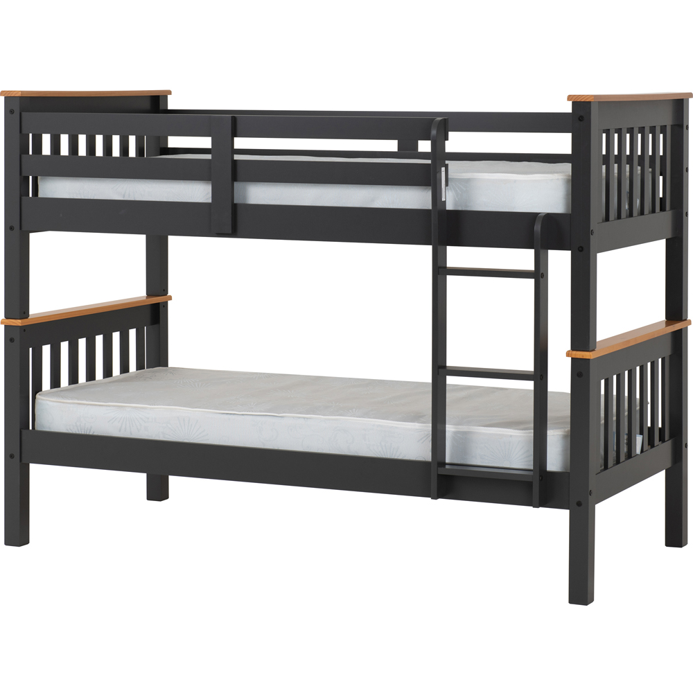 Seconique Neptune Double Sleeper Grey and Oak Effect Bunk Bed Image 6