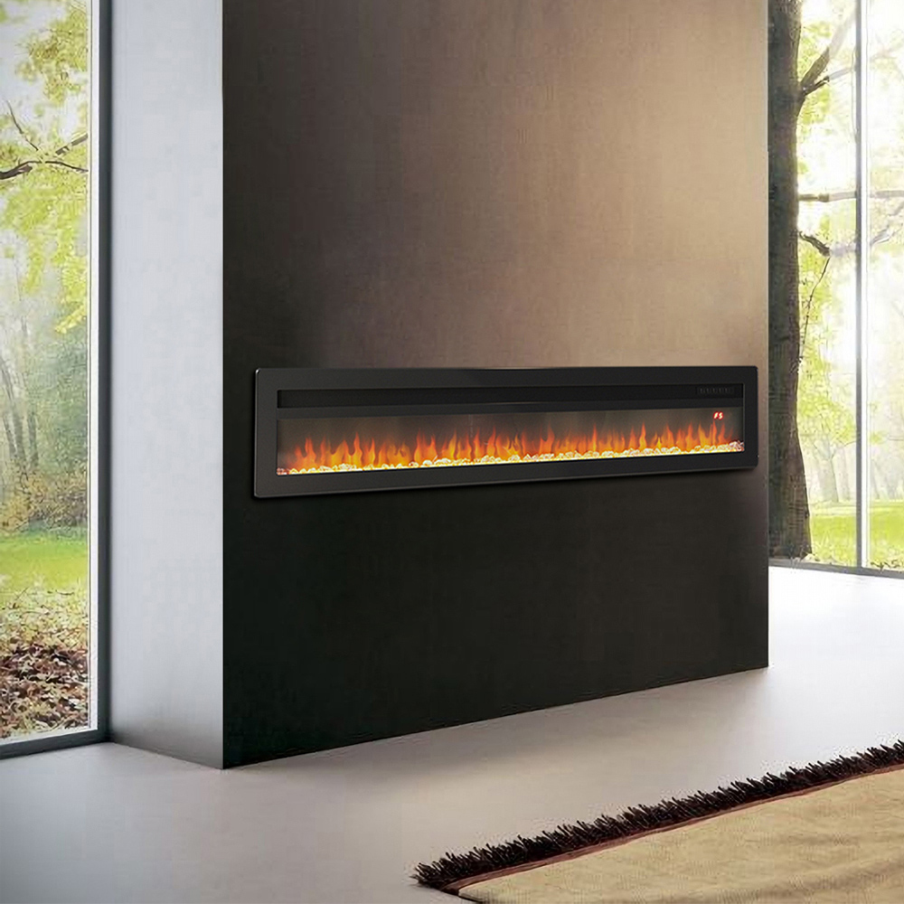 Living and Home 9 Flame Colour Mounted Inset or Freestanding Electric Fireplace 60 inch Image 2
