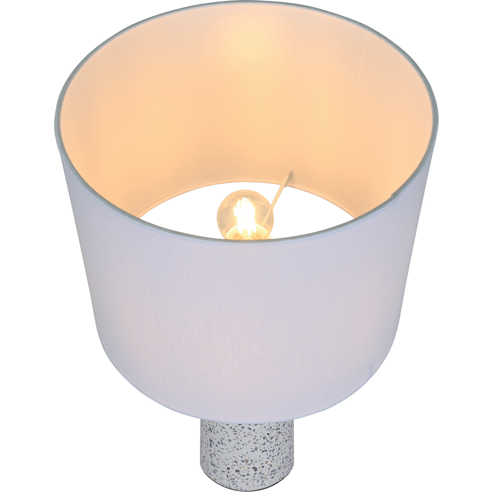 Nordlux Antiga White Fabric Shade Terrazzo Table Lamp Image 4