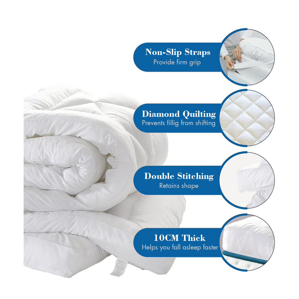 Alivio King Size Microfibre Quilted Mattress Topper Image 5