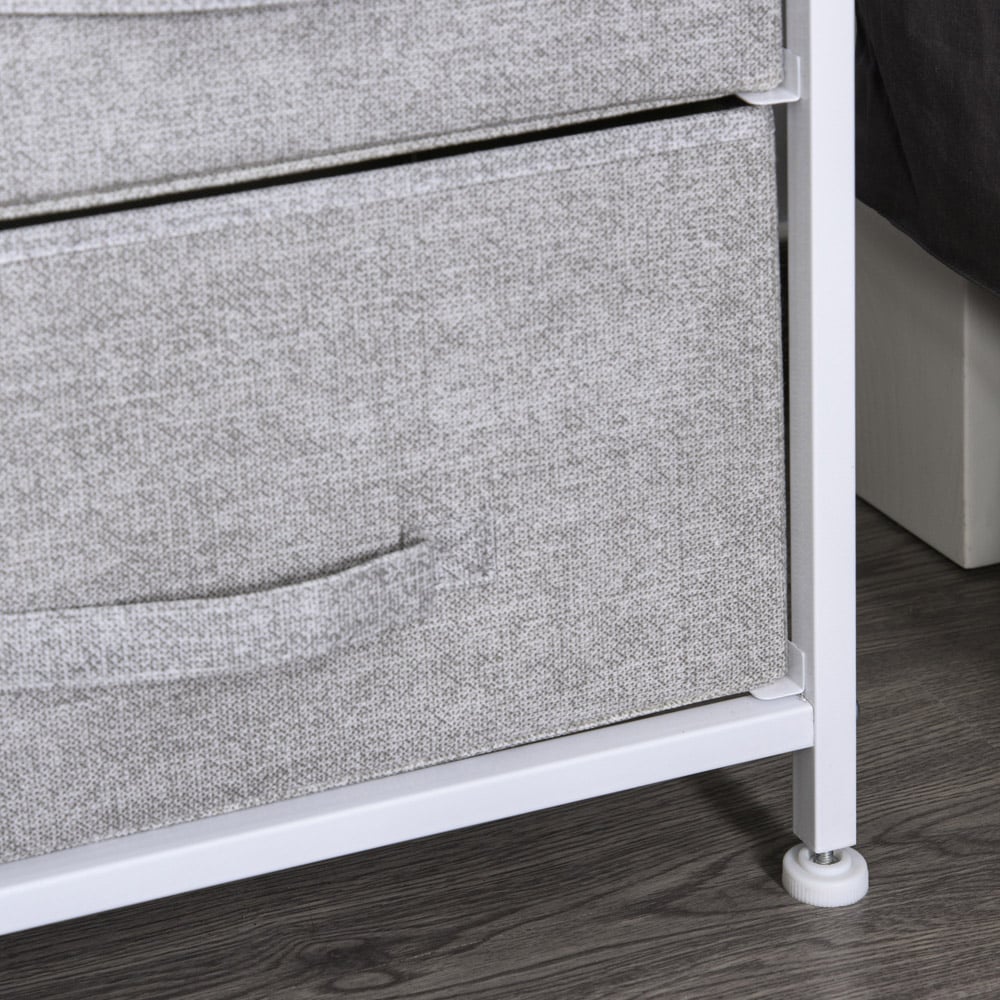 Portland 5 Drawer Grey Chest of Drawers Image 3