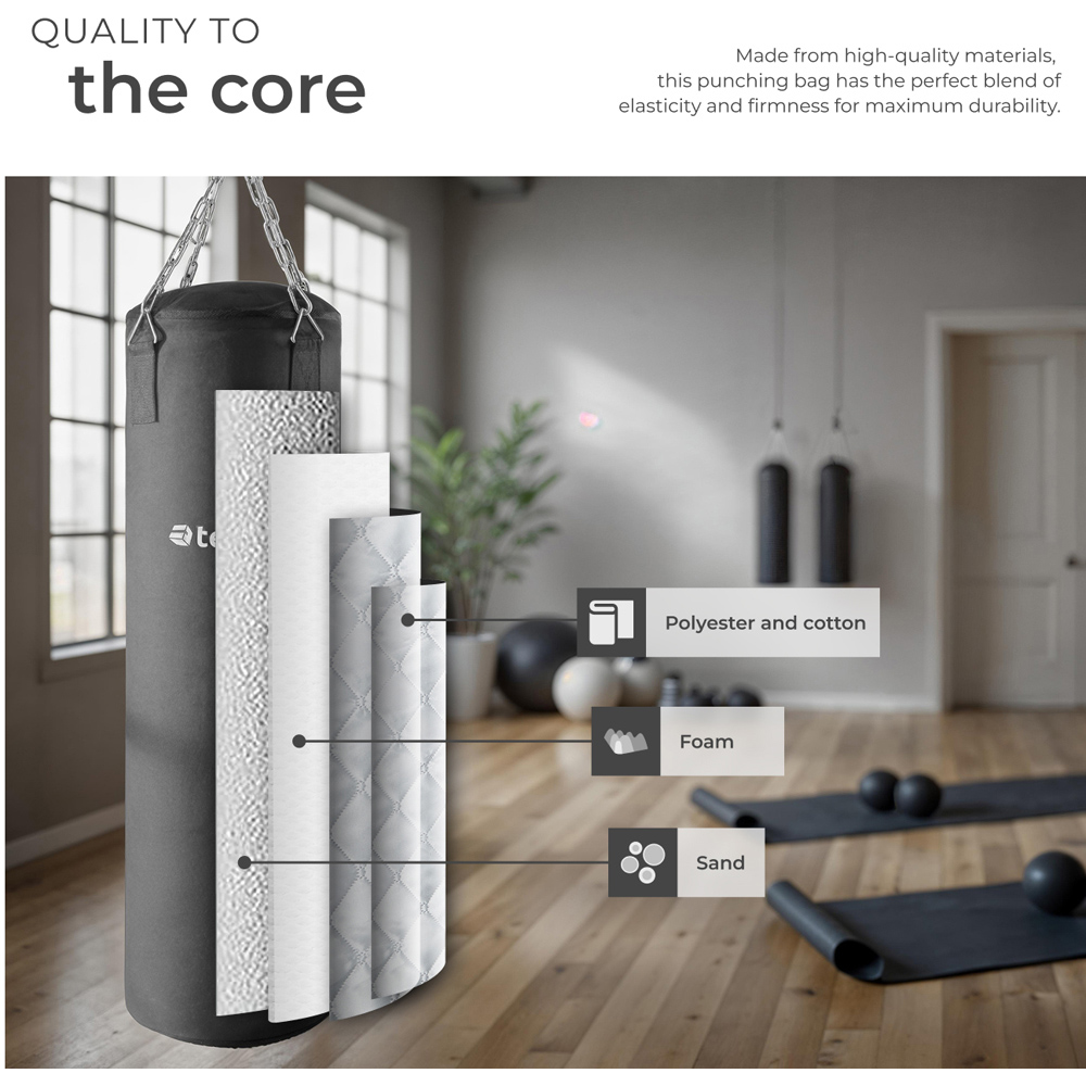 tectake 4 Point Steel Chain Filled Swivel Punching Bag 25kg Image 5