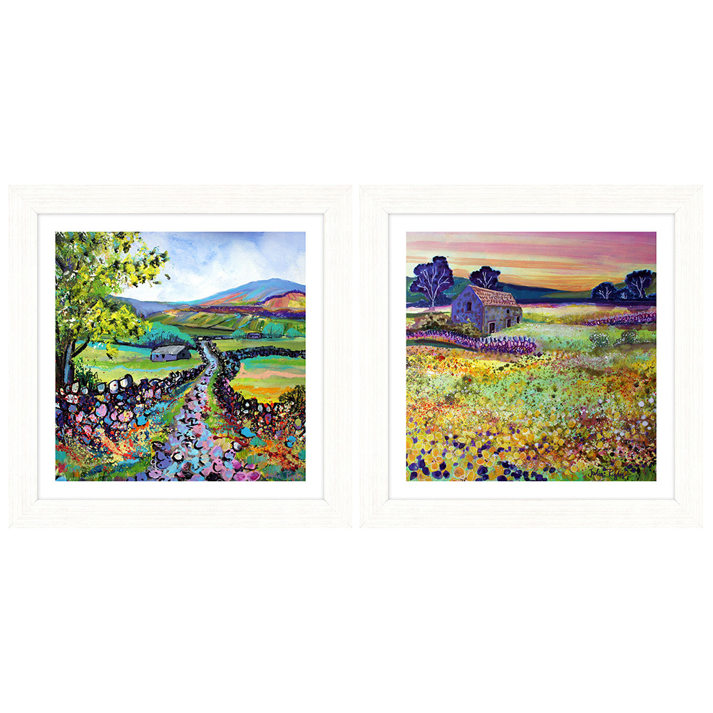 Single Julia Rigby Swaledale Framed Wall Art 42 x 42cm in Assorted styles Image 1