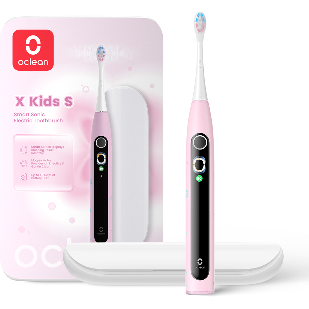 Oclean X Kids S Pink Smart Sonic Electronic Toothbrush Set Image 5