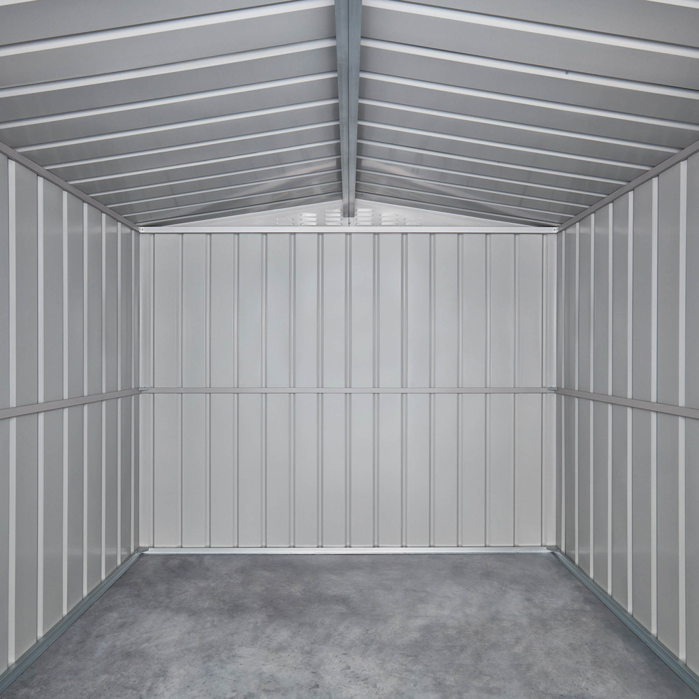 Globel 8 x 6ft 2 Door Green Metal Apex Garden Shed Image 8