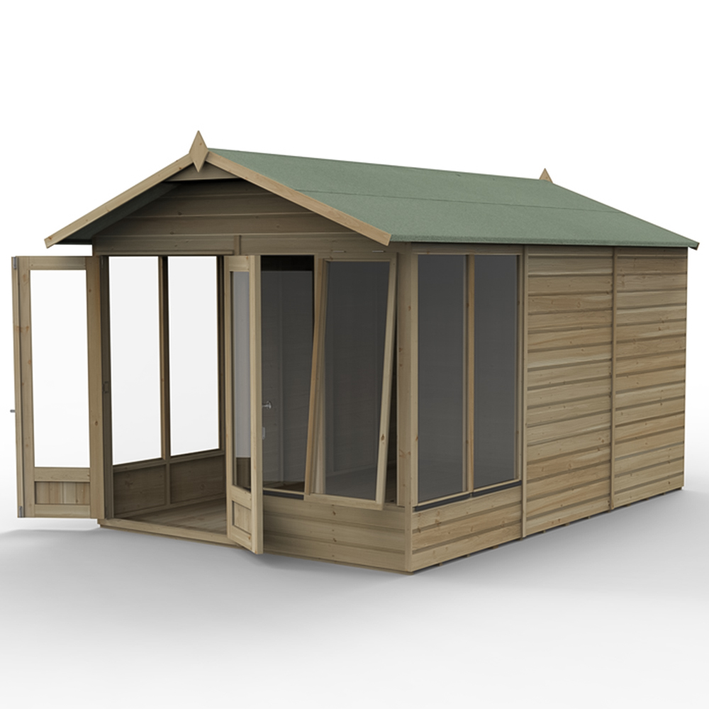 Forest Garden Beckwood 8 x 12ft Single Opening Shiplap Apex Summerhouse Image 3